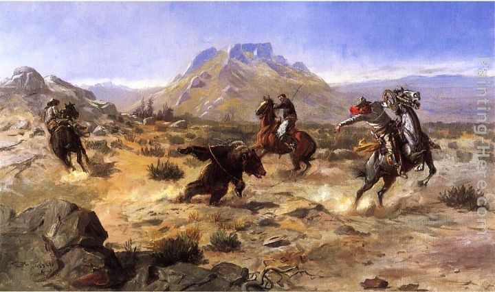 Charles Marion Russell Capturing the Grizzly